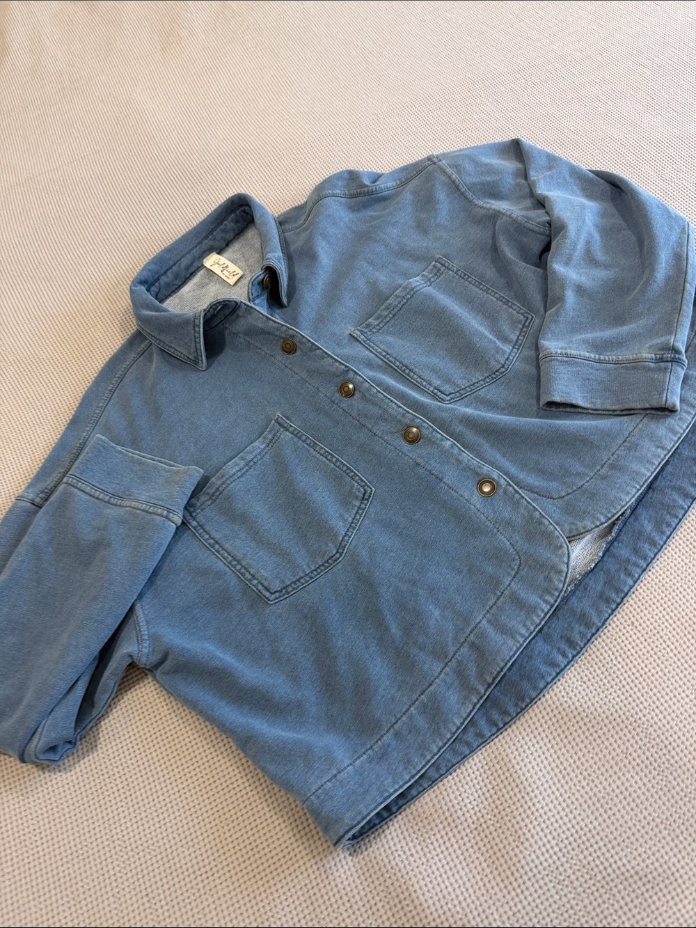 Daisy Washed Denim Blue Overshirt Blazer